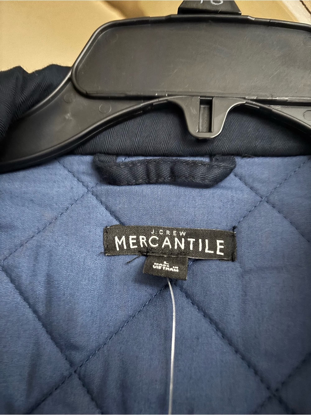 J. Crew Factory Mercantile Quilted Jacket in Navy Blue